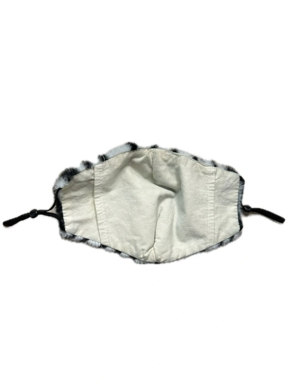 Zebra Print Faux Fur Face Mask – Reusable Fashion Accessory